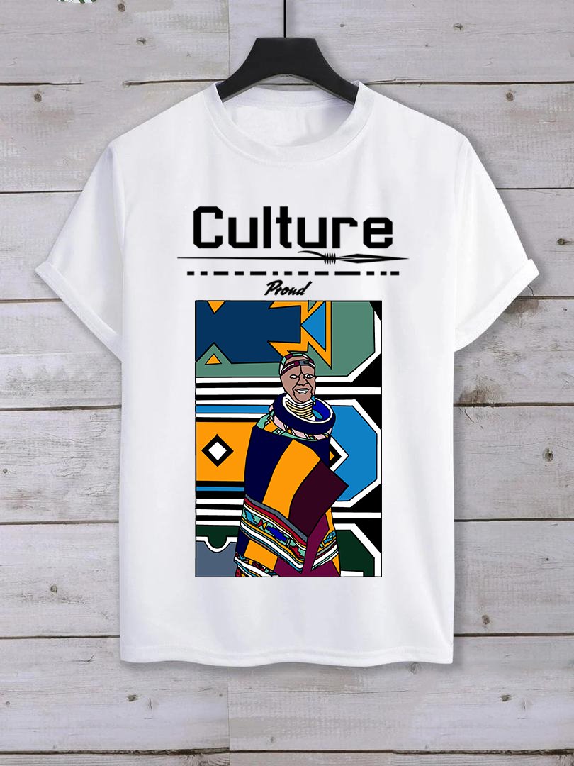 T-shirt Africanisé, mise en valeur de nos motifs et expression images du quotidien Africain .CULTURE /PROUD 👌✨